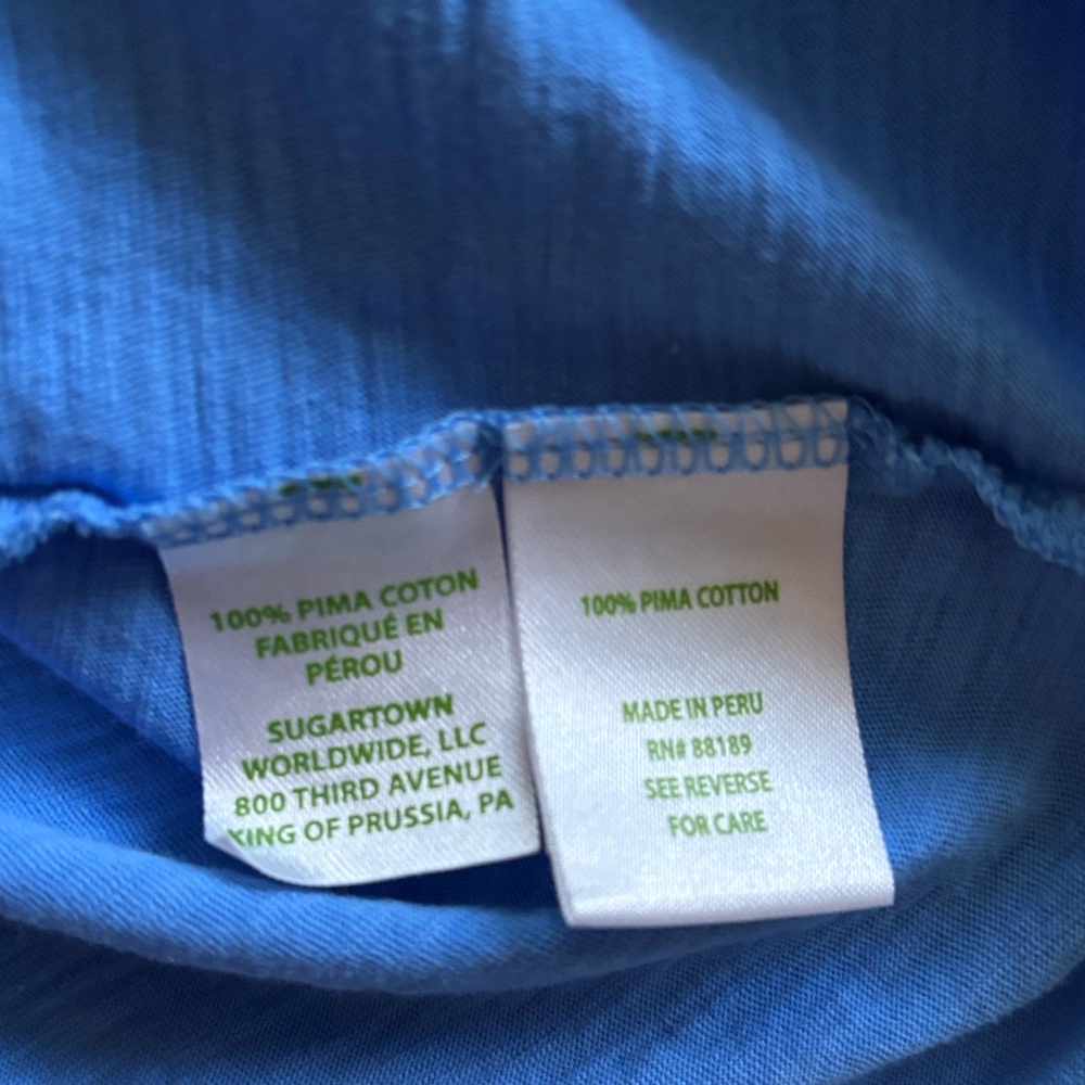 Lilly Pulitzer Etta Blue Scoop Neck Top - Picture 6 of 6